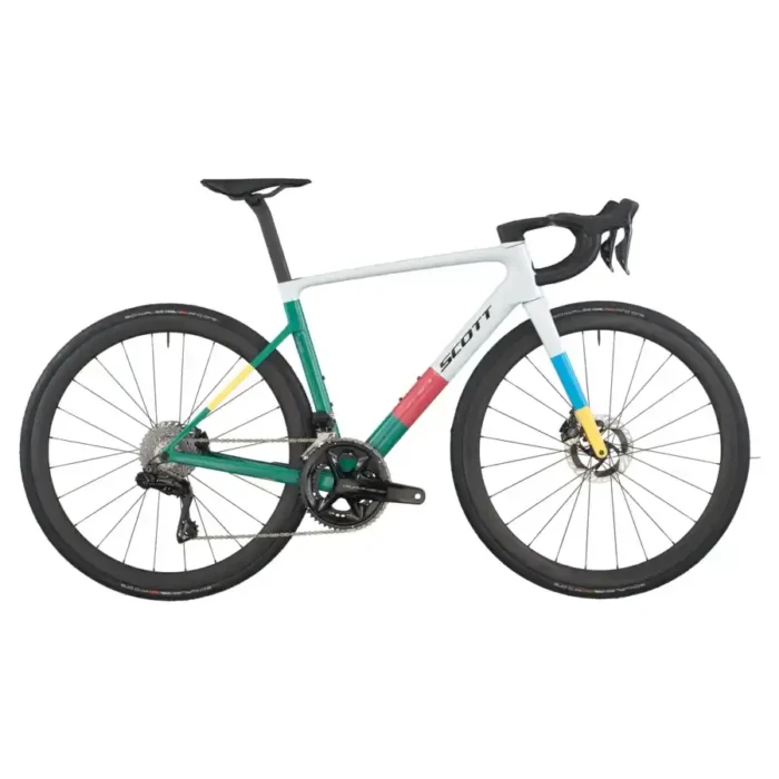 BICICLETA SCOTT ADDICT RC PRO - BELUGA GREY/SEASHORE GREEN