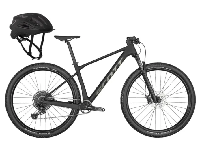BICICLETA SCOTT SCALE 940 BLACK COM CAPACETE