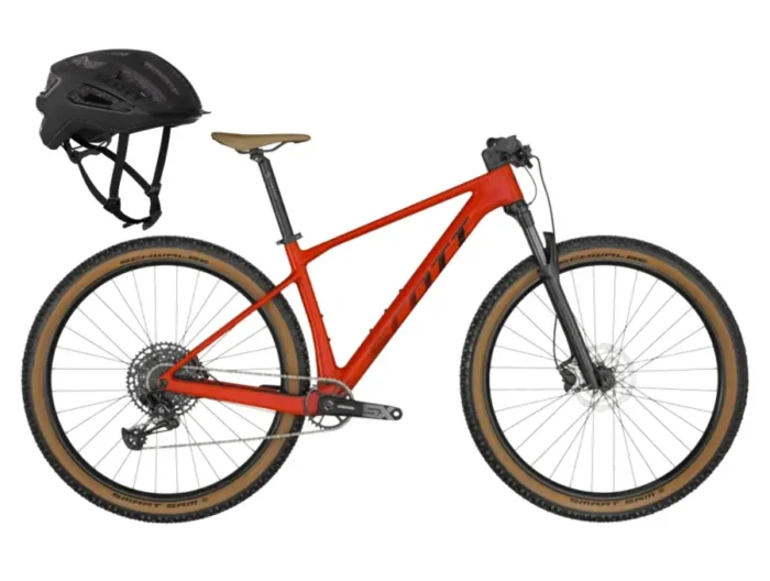 BICICLETA SCOTT SCALE 940 RED COM CAPACETE