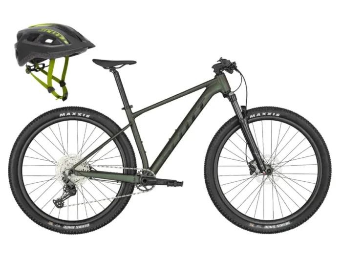 BICICLETA SCOTT SCALE 980 BLACK COM CAPACETE