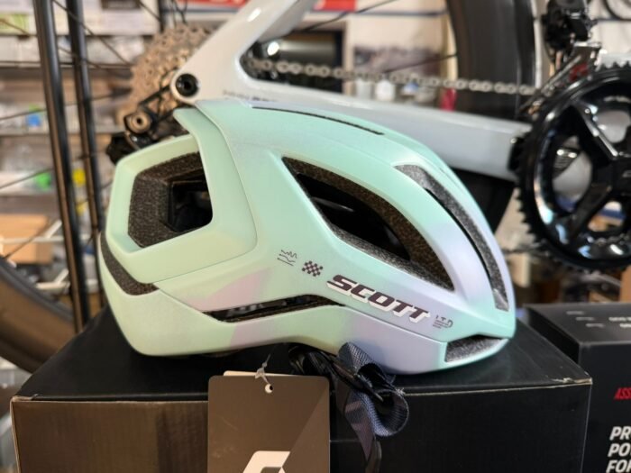 CAPACETE SCOTT CENTRIC PLUS - PRISM AQUA GREEN